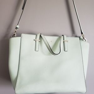 Kate Spade seafoam green satchel purse